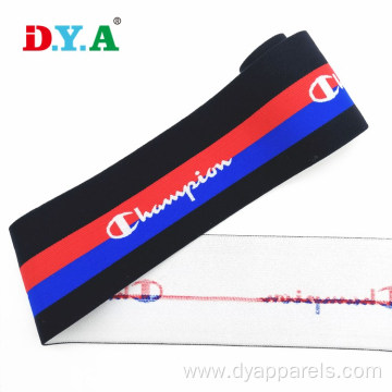 Custom Logo Jacquard Woven Soft Nylon Elastic Band